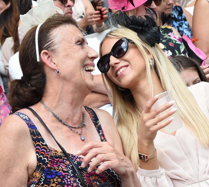 Two ladies enjoying their day at Newcastle Races