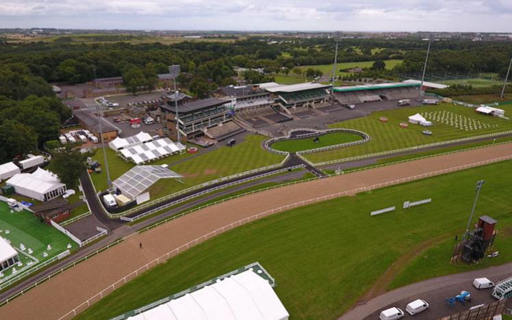 An aerial view of Newcastle Racecourse