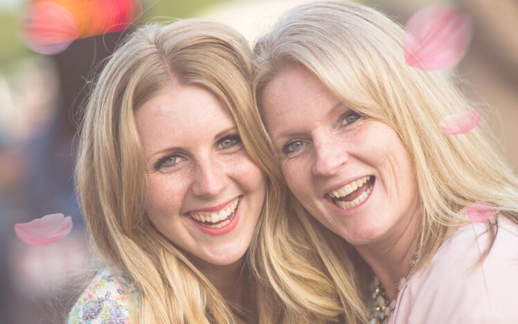 Mother and daughter enjoy a day out at Newcastle Racecourse