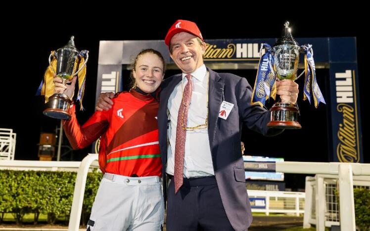 Jamie & Saffie with their trophies
