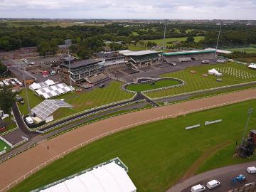An aerial view of Newcastle Racecourse