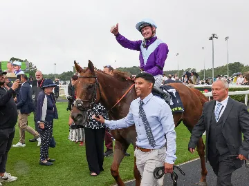 Spirit mixer the winner of the Northumberland Plate entering the parade ring
