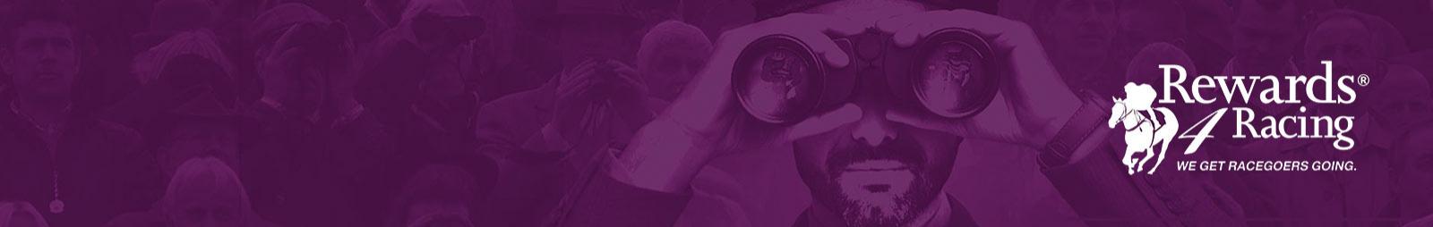 Promotional banner for Rewards 4 Racing featuring the logo.