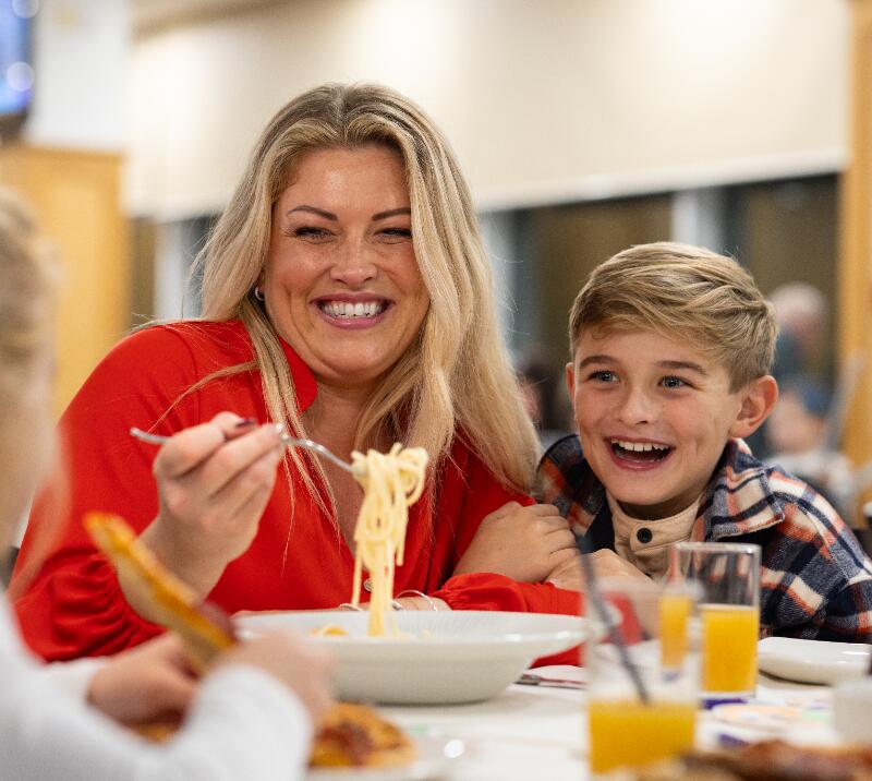 Family resturaunt, fireworks racenight, food, laugh