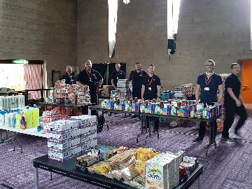 Food and supplies donated by Newcastle Racecourse and the Reuben Foundation